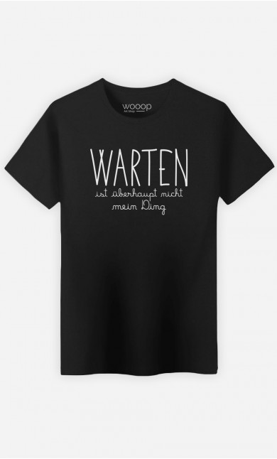 T-Shirt Schwarz Warten