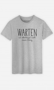 T-Shirt Grau Warten