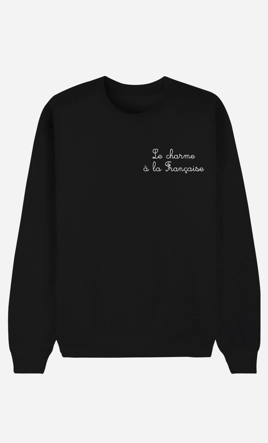 Schwarze Sweatshirt Le Charme A La Française - bestickt