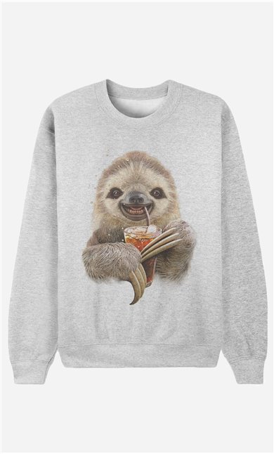 Sweatshirt Sloth & Drink