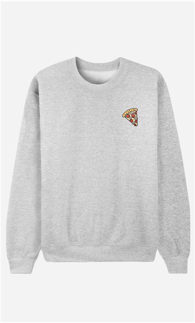 Sweatshirt Pizza - bestickt