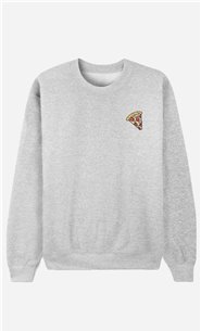 Sweatshirt Pizza - bestickt