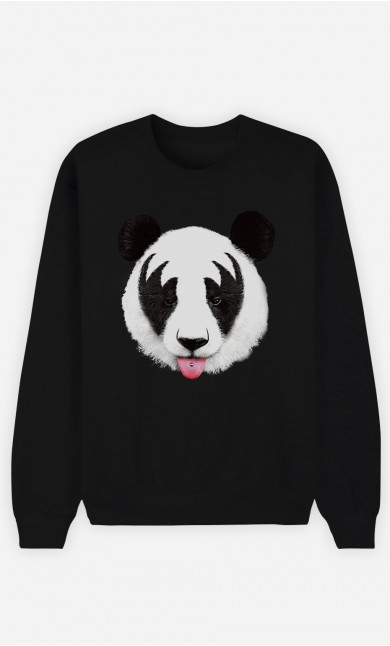 Sweatshirt Schwarz Panda Kiss