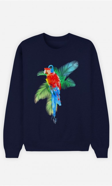 Sweatshirt Blau Parrot Party