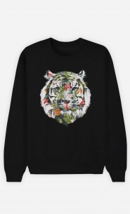 Sweatshirt Schwarz Tropical Tiger