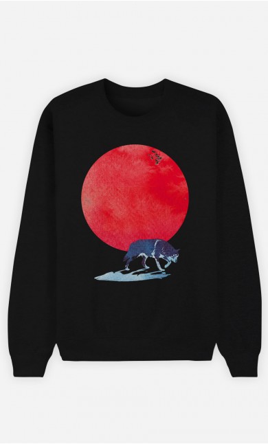 Sweatshirt Schwarz Red Moon
