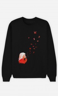 Sweatshirt Schwarz Butterflies