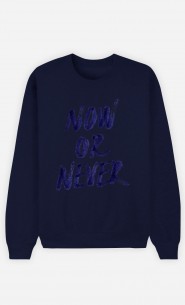 Sweatshirt Blau Now Or Never