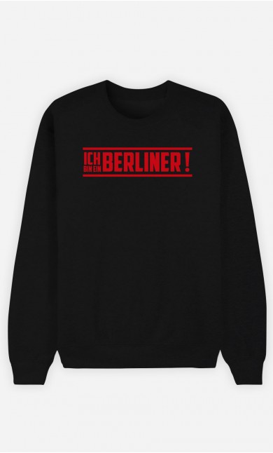 Sweatshirt Schwarz Ich bin ein Berliner!