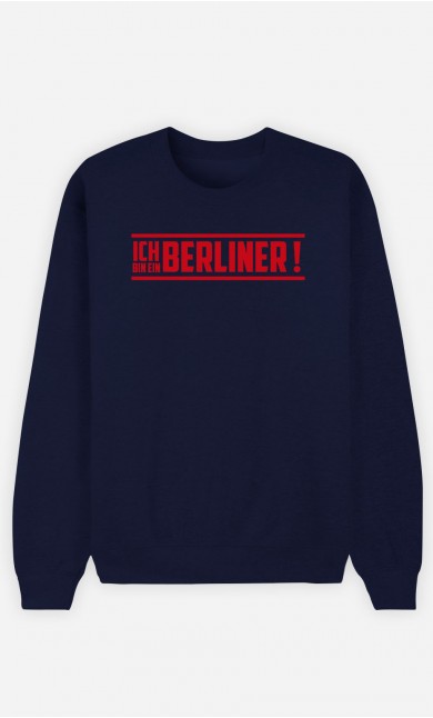 Sweatshirt Blau Ich bin ein Berliner!