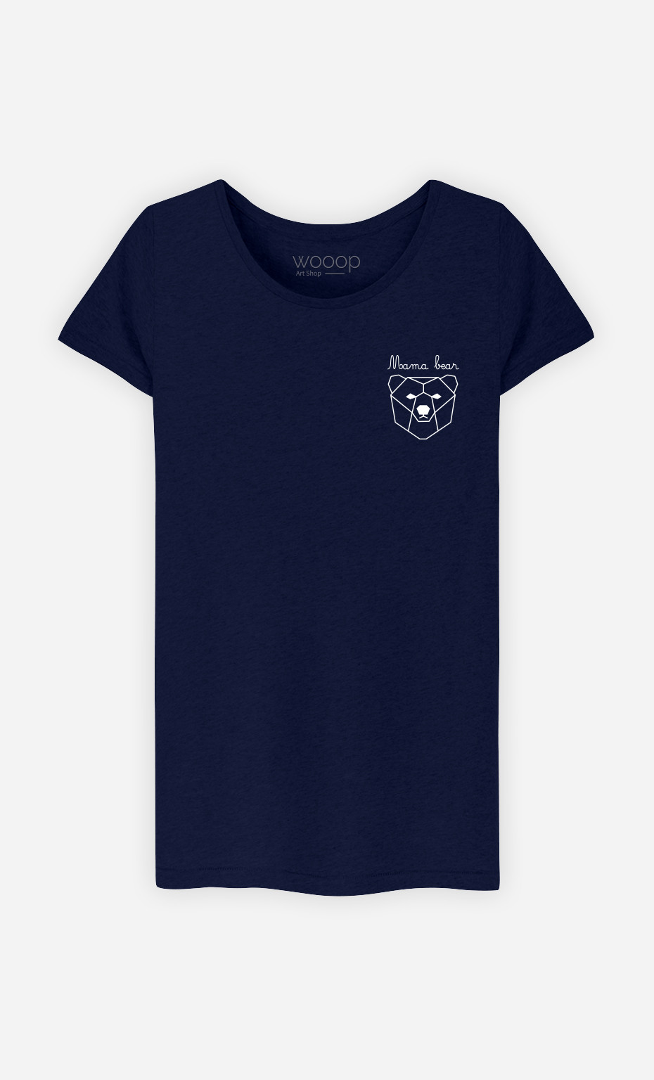 T-Shirt Damen Mama Bear Origami - Bestickt