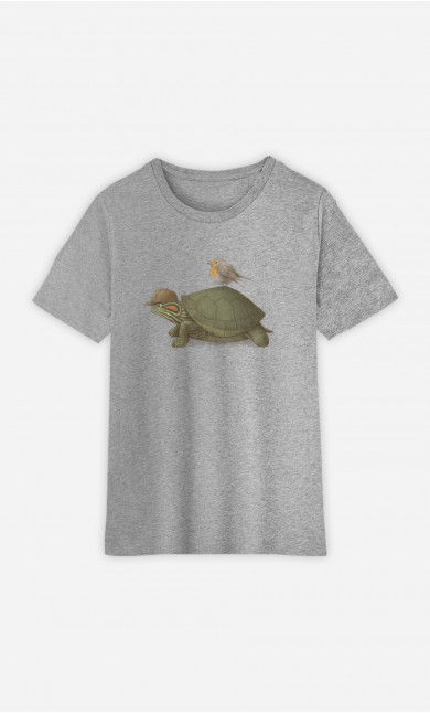 Kinder T-Shirt Turtle And Bird