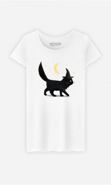 Frauen T-Shirt Halloween Cat