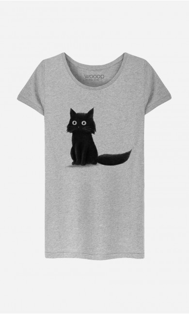 Frauen T-Shirt Sitting Cat