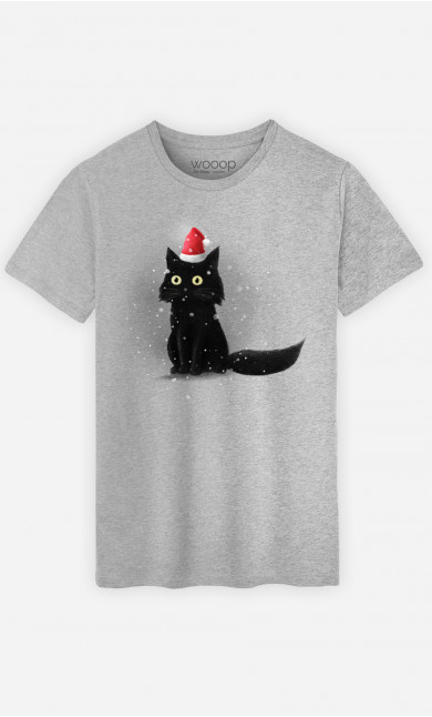 Mann T-Shirt Christmas Cat