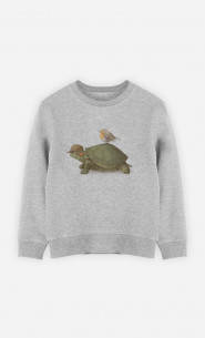 Kinder Sweatshirt Turtle And Bird