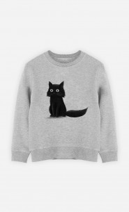 Kinder Sweatshirt Sitting Cat