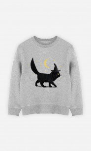 Kinder Sweatshirt Halloween Cat