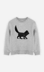 Kinder Sweatshirt Creeping Cat