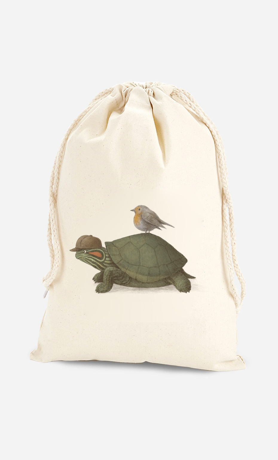 Cotton Bag Turtle And Bird