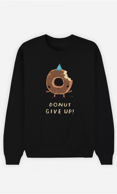 Frau Sweatshirt Donut Give Up