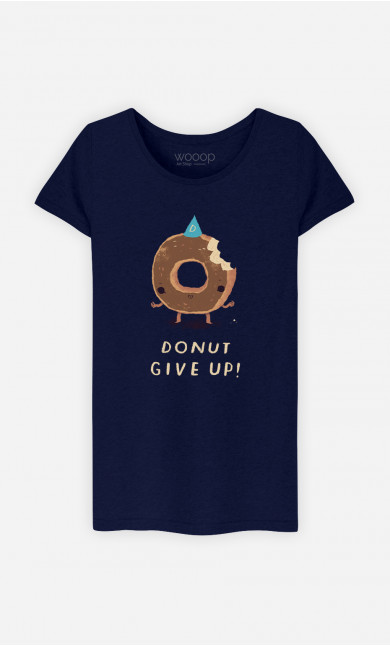 Frau T-Shirt Donut Give Up
