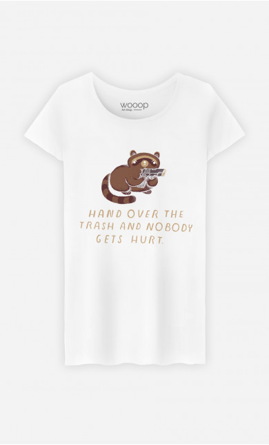 Frau T-Shirt Raccoon