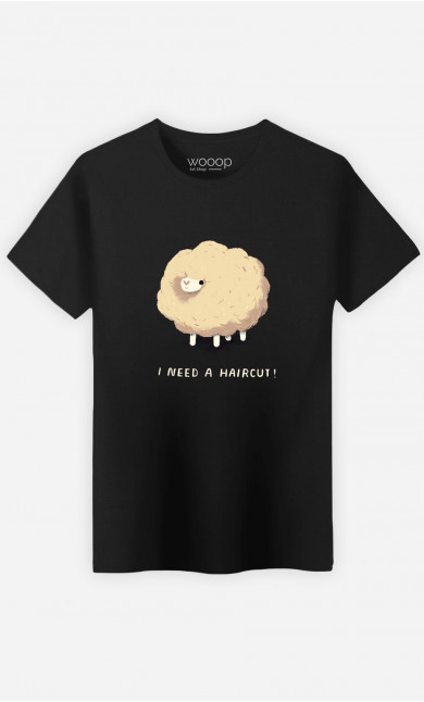 Mann T-Shirt Haircut Sheep