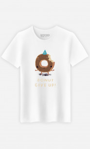 Mann T-Shirt Donut Give Up
