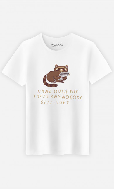 Mann T-Shirt Raccoon