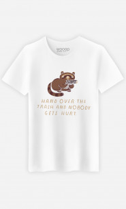 Mann T-Shirt Raccoon