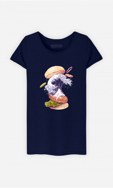 Frau T-Shirt Kanagawa Burger