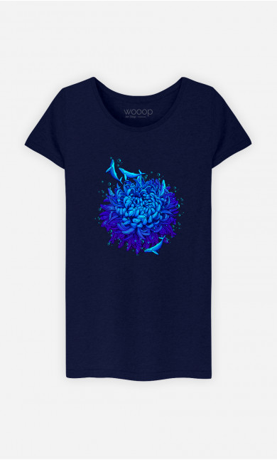Frau T-Shirt Sea Flower