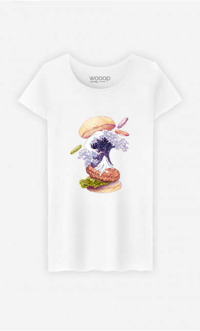 Frau T-Shirt Kanagawa Burger