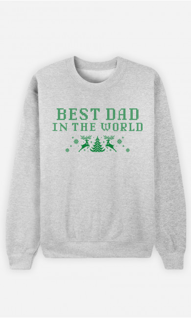 Mann Sweatshirt in Grau Best Dad In The World