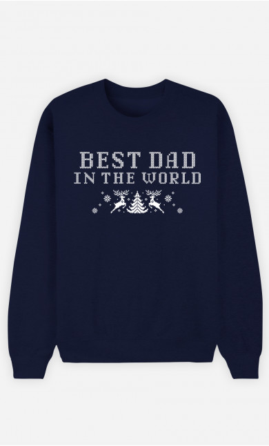 Mann Sweatshirt in Marineblau Best Dad In The World