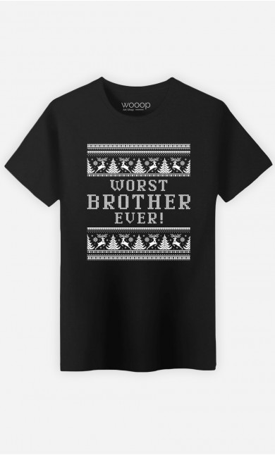 Mann T-Shirt in Schwarz Worst Brother Ever