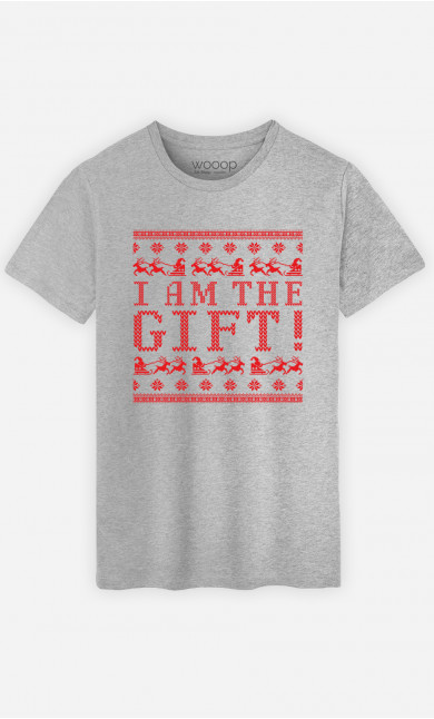 Mann T-Shirt in Grau I Am The Gift