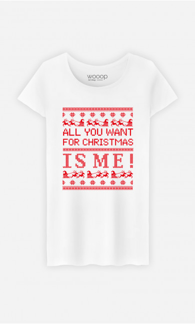 Frau T-Shirt in Weiß All You Want Is Me