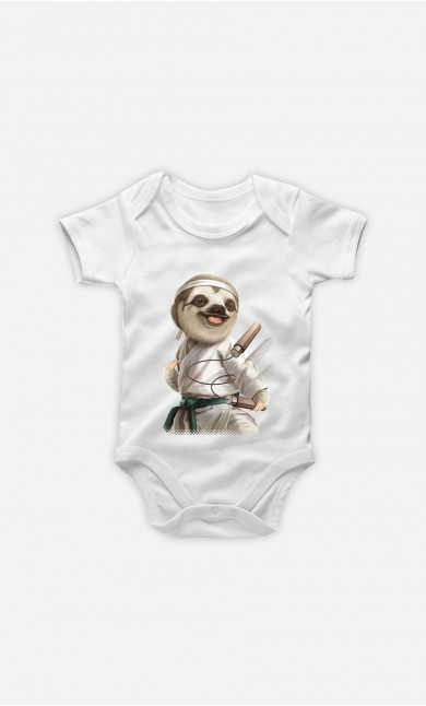 Baby Bodysuit Karate Sloth