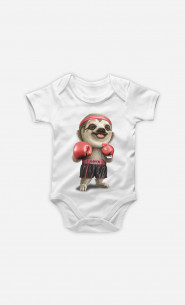 Baby Bodysuit Sloth Boxing