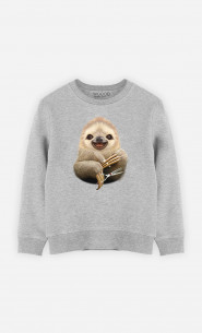 Kinder Sweatshirt Sloth Barber