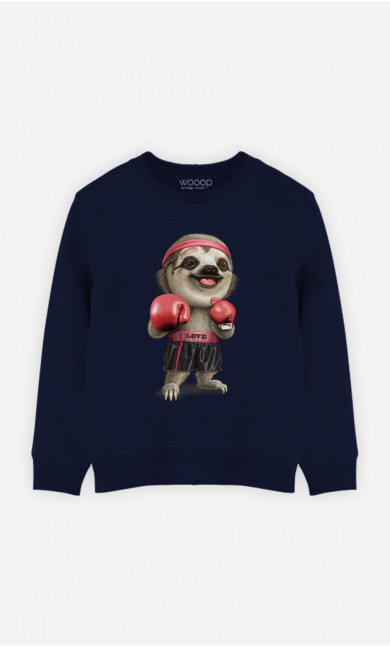 Kinder Sweatshirt Sloth Boxing