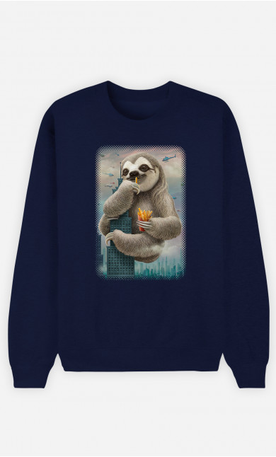 Mann Sweatshirt Sloth Attack