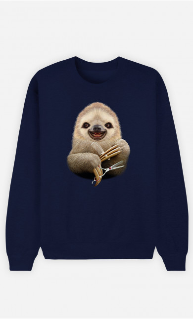 Frauen Sweatshirt Sloth Barber