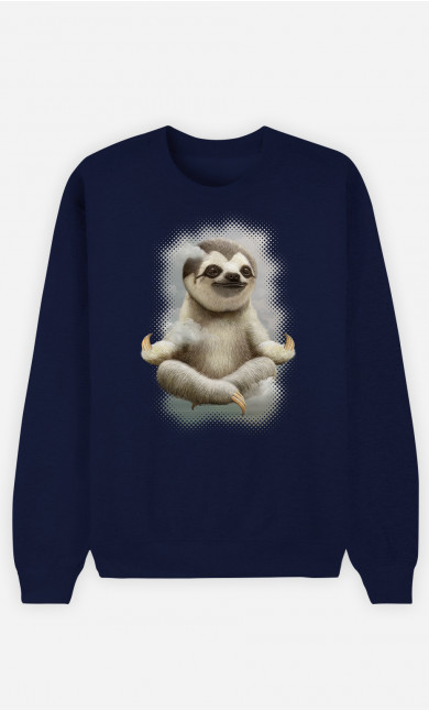 Frauen Sweatshirt Sloth Meditate
