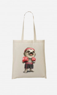 Stoffbeutel Sloth Boxing