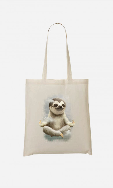 Stoffbeutel Sloth Meditate