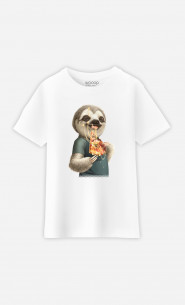 Kinder T-Shirt Sloth Eat Pizza