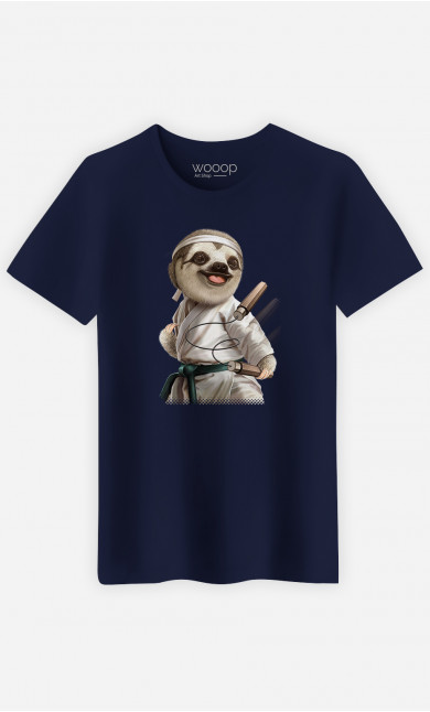 Mann T-Shirt Karate Sloth